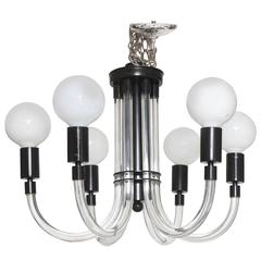 SALE SALE11LUCITE CHANDELIER Charles Hollis Jones BLACK, WHITE 6 ARMS from $1800