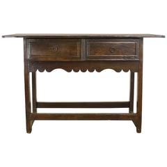 Period Two-Drawer Welsh Oak Serving Table