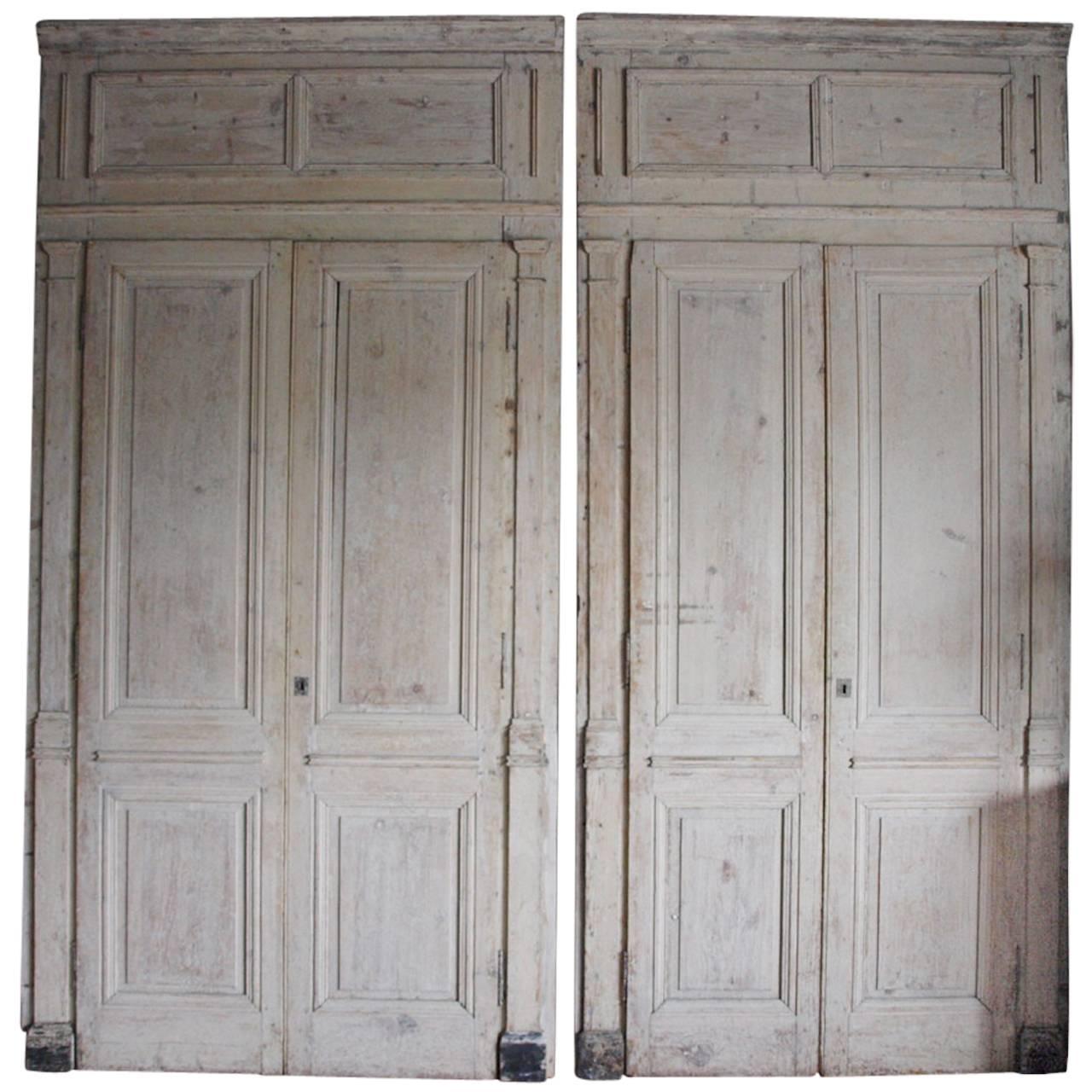 Pair of Early 19th Century Directoire Period Boiserie Door Panels