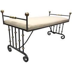 French Iron and Bronze Bench 1