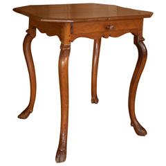 18th Century Louis XV Fruitwood Side Table with Pied-de-Biche