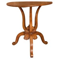 19th Century French Walnut Tripod Table