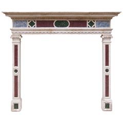 19th Century Istrian Stone Fireplace Mantel Attributed to Sir Charles Barry