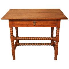 Charles II Side Table in Oak and Fruitwood