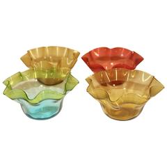 Antique Coloured Glass Finger Bowls
