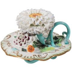 Antique Coalbrookdale Porcelain Daisy and Carnation