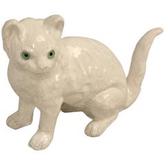 Faience Cat from Normandy, France