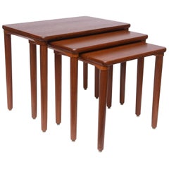 Tables gigognes danoises en teck par EW Bach, années 1960, Danemark