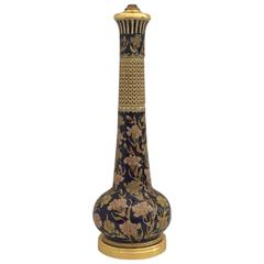 Giant Ceramic and Gold Lamp with Islamic Floral Motif 9