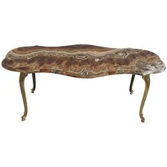 Onyx and Brass Coffee Table 11