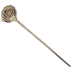 Mogens Ballin Silver Hair Pin, Needle, with Mother-of-pearl