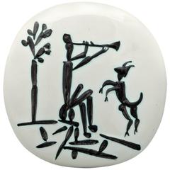 Pablo Picasso Ceramic Plaque of Dancing Goat, circa 1956