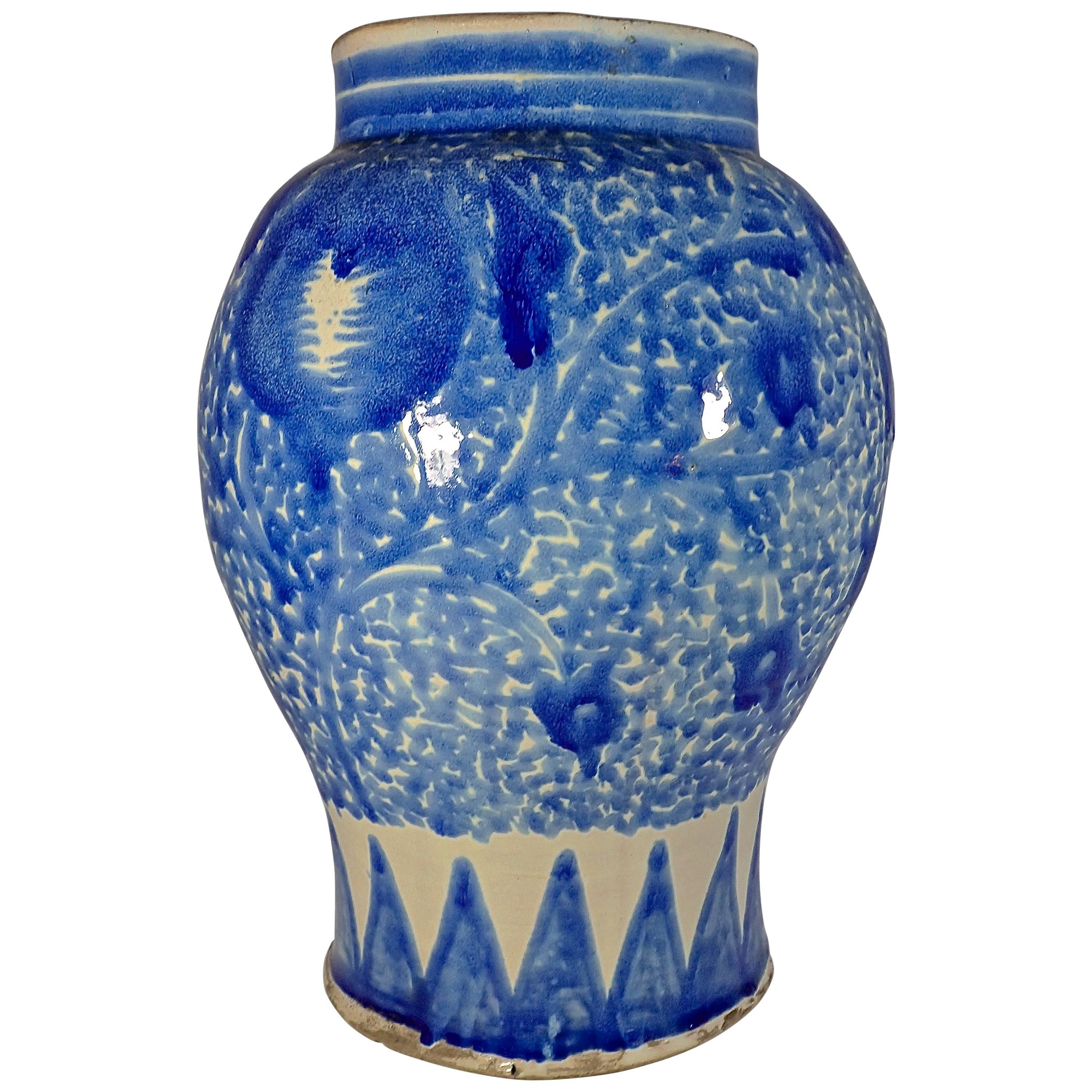 Antique Mexican Talavera Jar For Sale