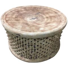 Light Colored Large African Coffee Cocktail Table Cameroon