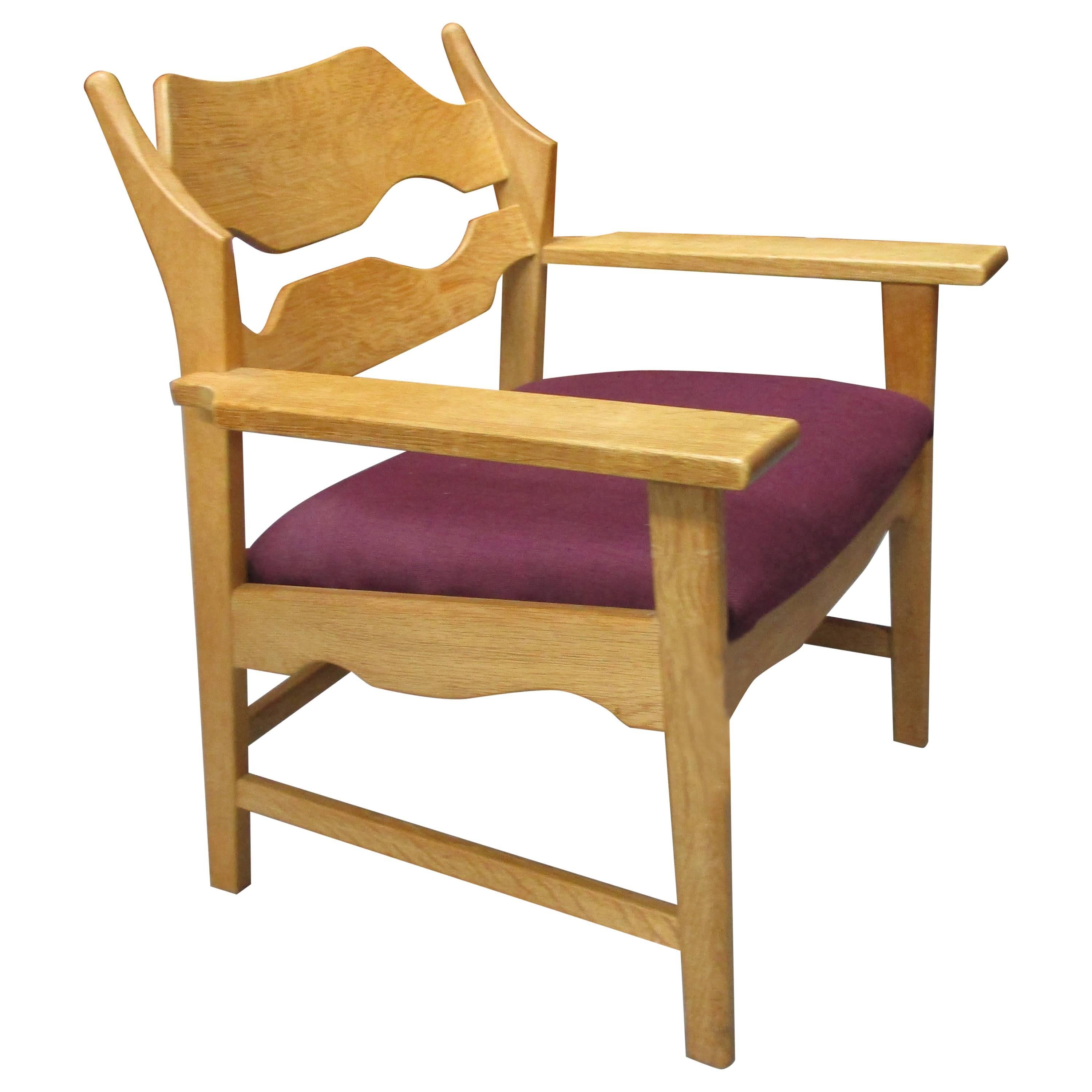 Unique Chair in Oak by Henning Kjaernulf For Sale