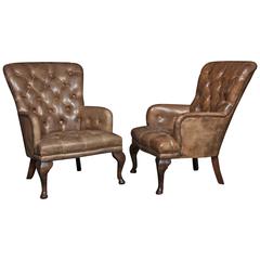 Pair of Leather Armchairs