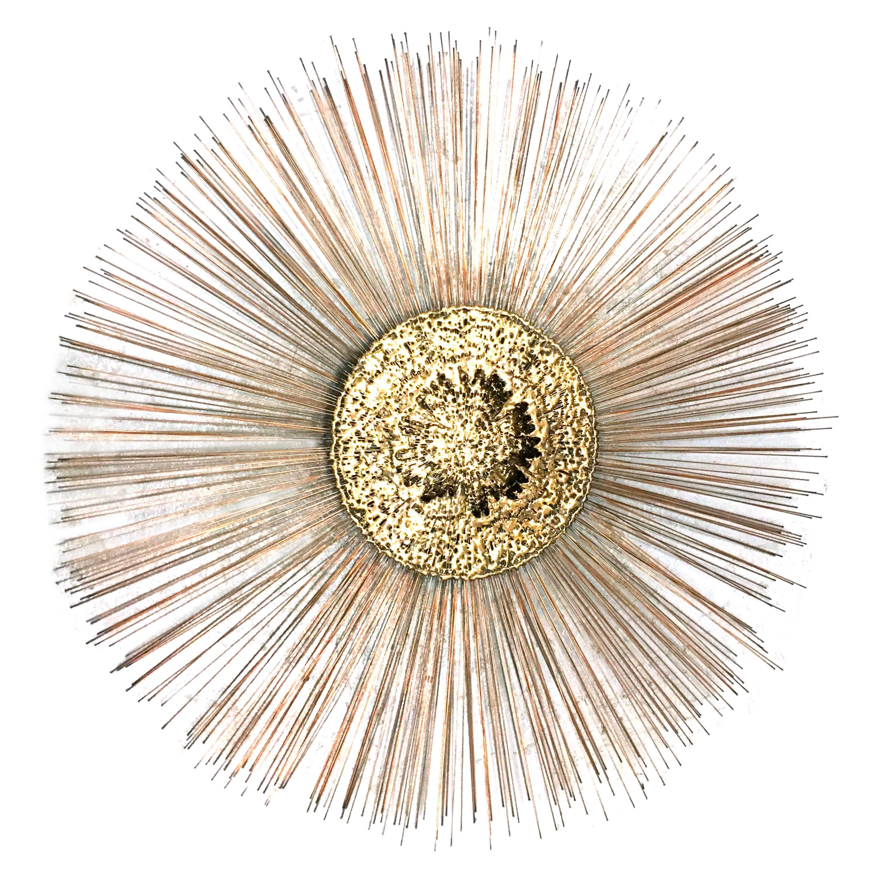 Very Large Starburst Wall Sculpture by William Friedle, 1960s, Brutalist Style For Sale