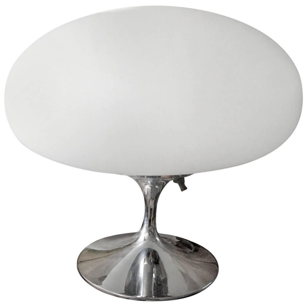 Vintage Brushed Aluminum Mushroom Lamp by Bill Curry for Laurel
