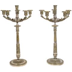 Pair of Empire Period Candelabras by Claude Galle