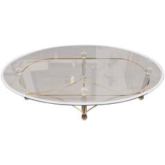 Brass and Lucite Coffee Table