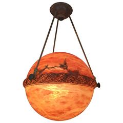 Alabaster Globe Style Chandelier