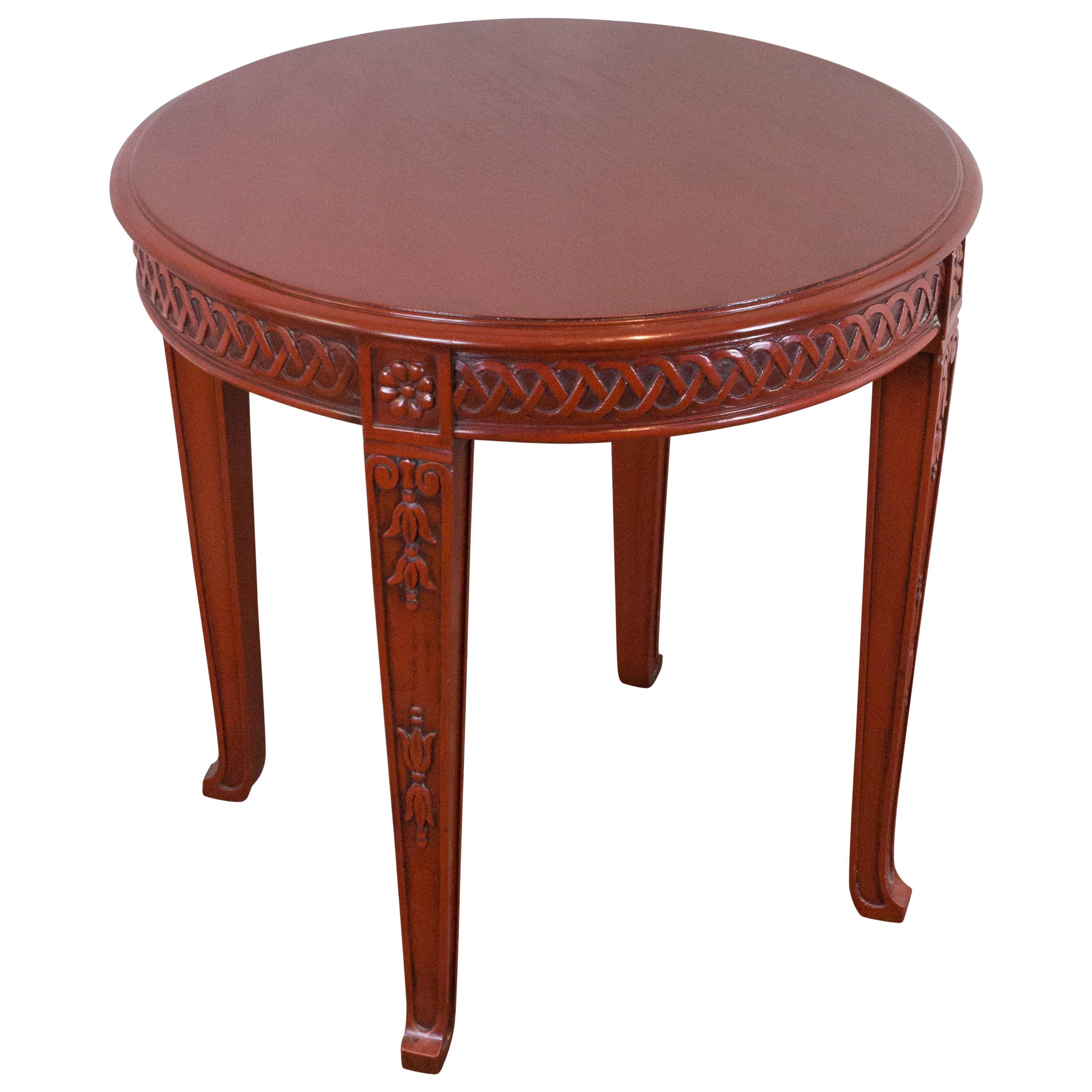 Chinese Modern Style Round End Table For Sale