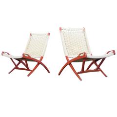 Set of Folding Chairs by Ebert Wels, England, 1960s, Mid-Century Modern Design