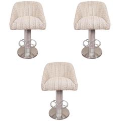Set of Three Swivel Bar Stools by Designs for Leisure