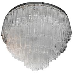 Exquisite Six-Tiered Murano Tronchi Flush Mount Chandelier 8