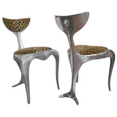 Vintage Pair of  Dolphin Tail Chairs by Mark Brazier-Jones