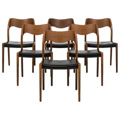 Niels O. Møller Dining Chairs by J. L. Møllers Møbelfabrik in Denmark