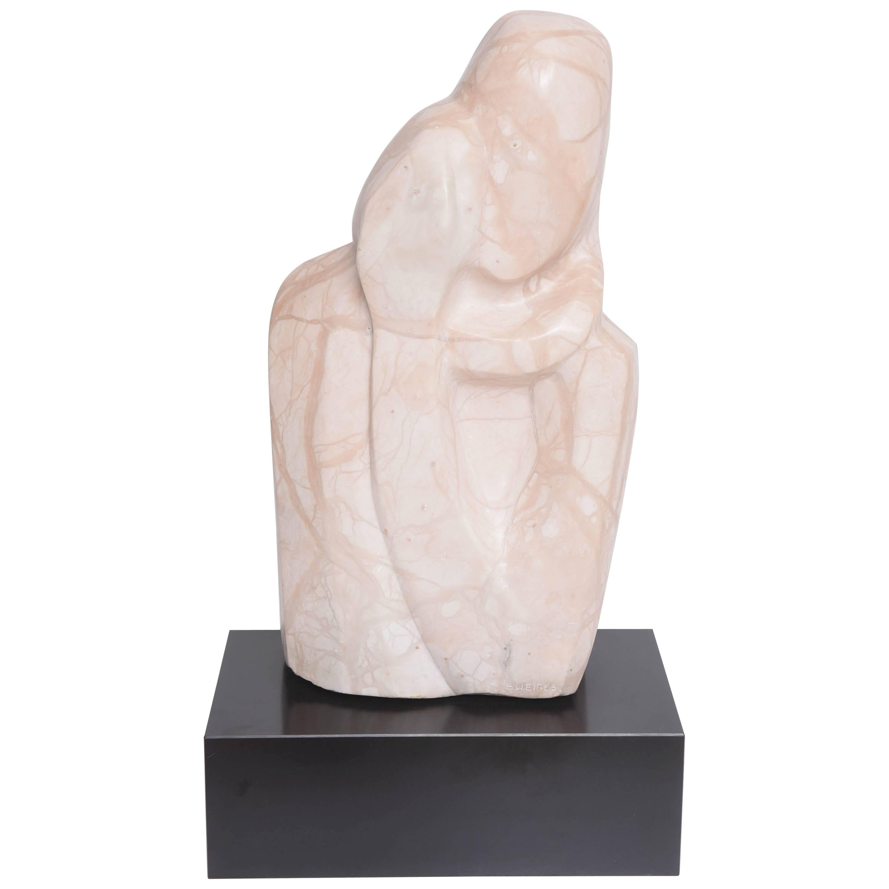 Delete 4 WIP ------ Marble Sculpture, Mother and Child Embracing, Beatrice Eiges