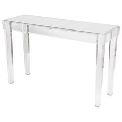 Bespoke Hollis Jones Style Lucite and Mirror Console 5