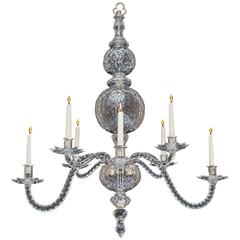 Extremely Rare English George II Period Cut-Glass Chandelier 2