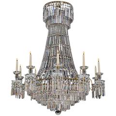 Ten-Light William IV Chandelier of Tent and Waterfall Design