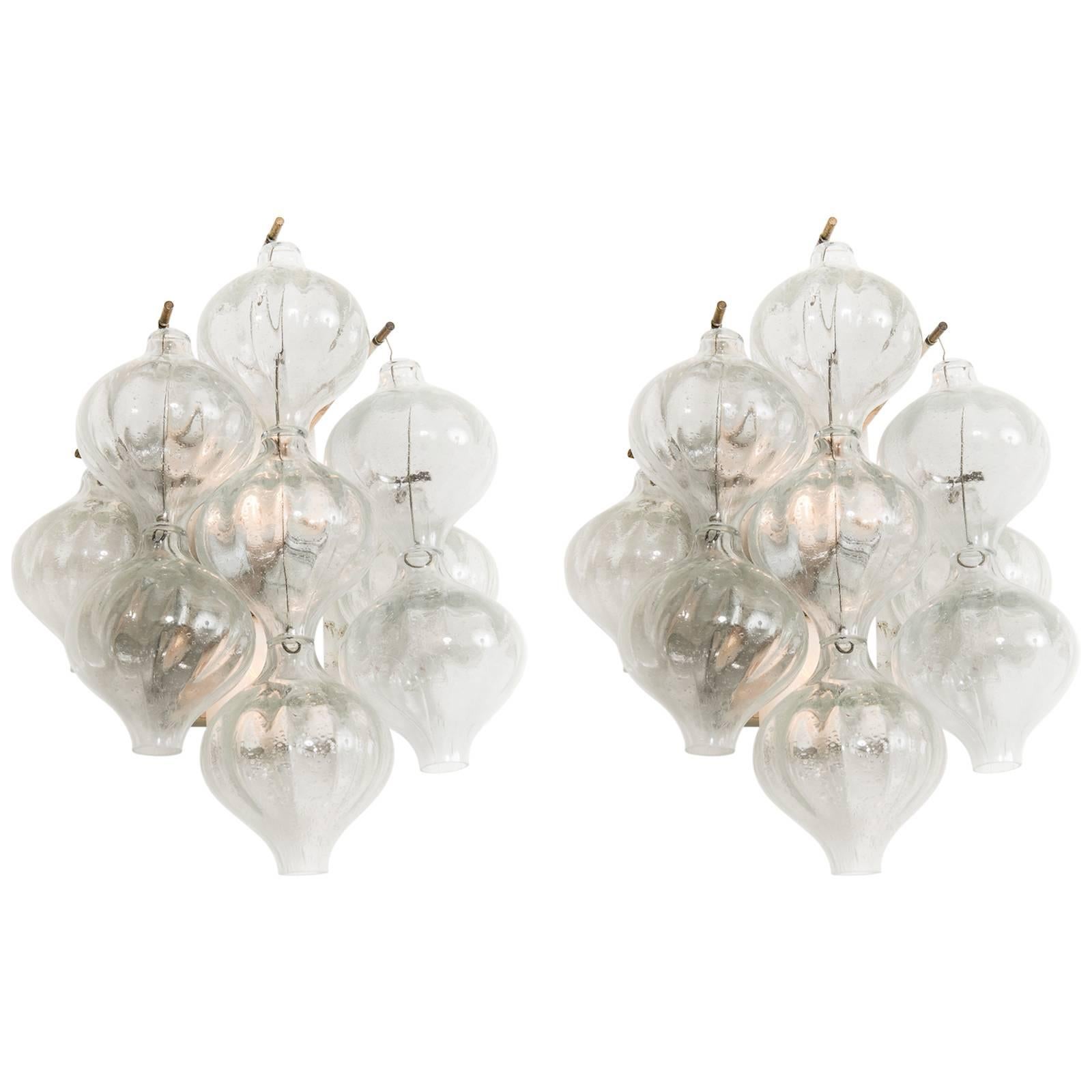 Pair of Wall Lights or Sconces, "Tulipan, " by J.T. Kalmar For Sale
