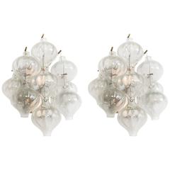 Pair of Wall Lights or Sconces, "Tulipan, " by J.T. Kalmar