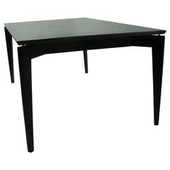 Mid-Century Ebonized Extension Dining Table With Two Leaves By Skovby