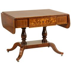 Antique 19th Century Charles X Cuban Mahogany Veneered Desk