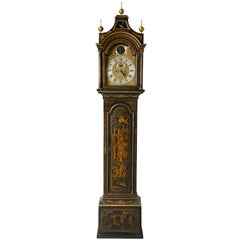Black Chinoiserie Grandfather Clock 