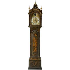 Black Chinoiserie Grandfather Clock 9