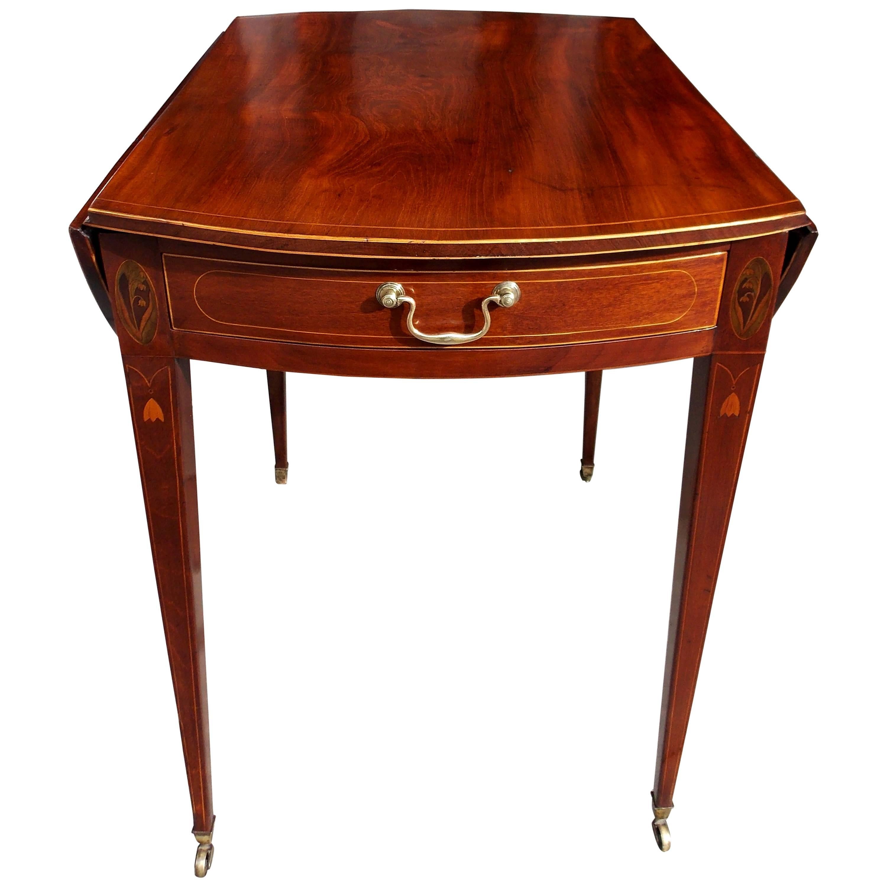 Charleston Neoclassical Mahogany Inlaid Pembroke Table, Circa 1790