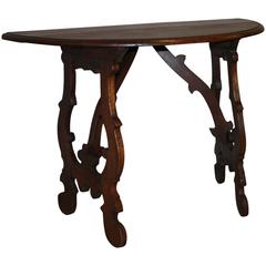 19th Century Italian Walnut Console