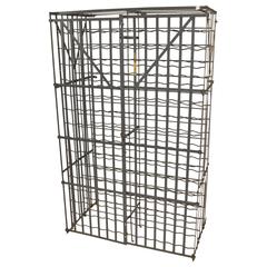 Vintage French Metal Wine Cage for 300 Bottles by Rigidex