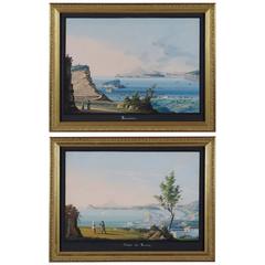 Neapolitan School, a Near Pair of Gouaches on Paper