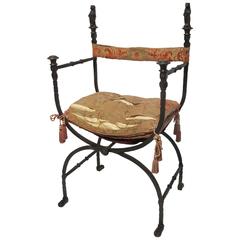 Wrought Iron Savonarola Chair