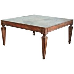 1940s Classical Regency Mirror-Top Coffee Table