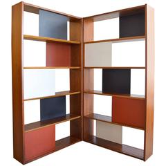 Room Divider or Hinged Bookcase by Evans Clark for Glenn of California