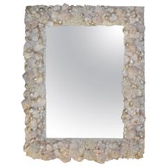 Seashell Encrusted Vintage Wall Mirror Palm Beach Vintage Coral Shell 12