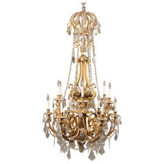 Palatial Late 19th Century Gilt Bronze and Baccarat Crystal Chandelier